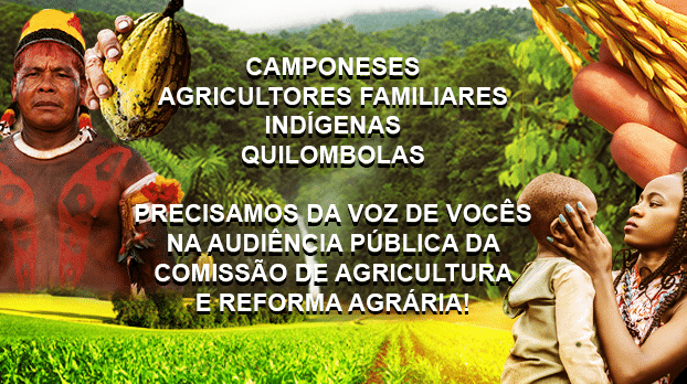 PRECISAMOS UNIR NOSSAS VOZES NA COMISSÃO DE AGRICULTURA E REFORMA AGRÁRIA NO SENADO!