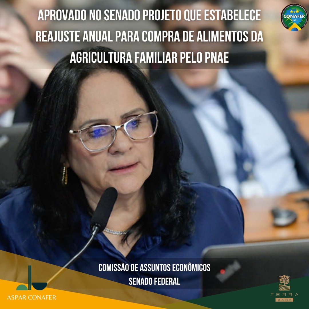 06/08/2024 – Aprovado no Senado projeto que estabelece reajuste anual para compra de alimentos da agricultura familiar pelo PNAE